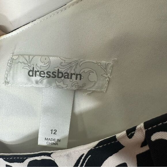 Dress Barn size 12 black & white dress - Picture 5 of 7